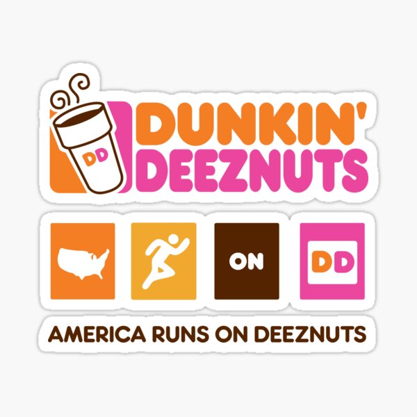Autocollant Humoristique "Dunkin' Deez Nuts Donuts" - Décalcomanie Vinyle Pour Voiture, Camion - Marque Egl