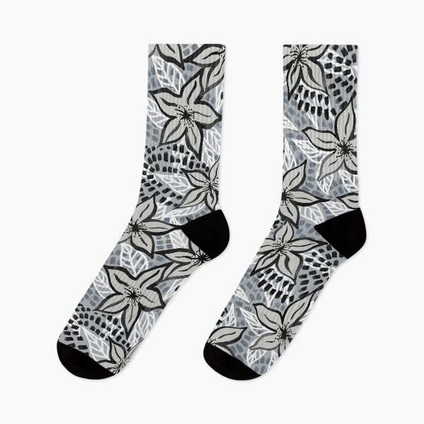 Item preview, Black and White Garden Flowers designed and sold by Carolina Diaz.