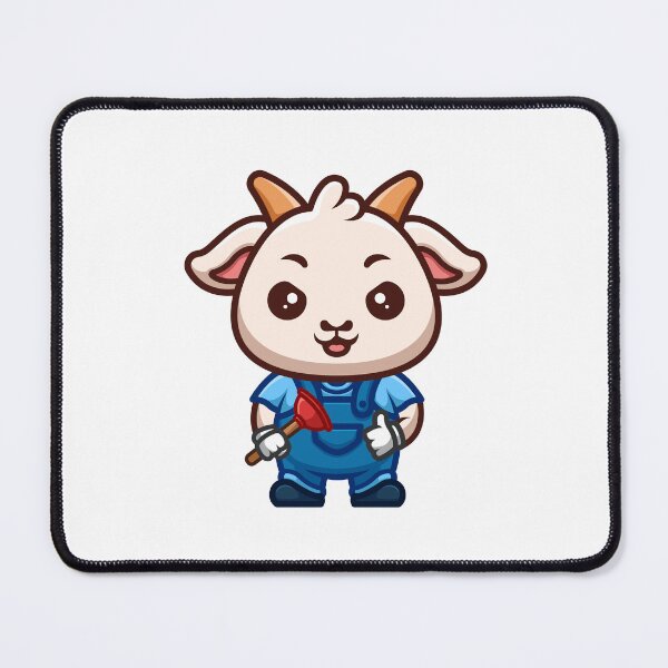 Item preview, Goat Plumber Cute Cartoon designed and sold by GumregaStudio.