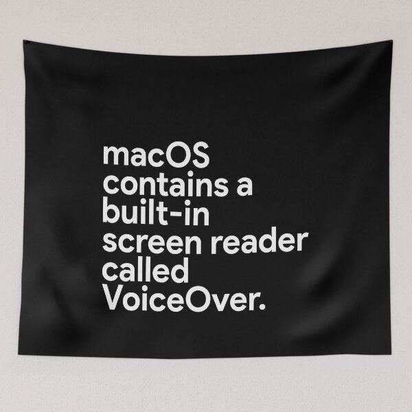 Item preview, macOS contains a built-in screen reader called VoiceOver designed and sold by addylolanden.