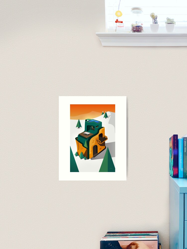 Thumbnail 1 of 3, Art Print, Cubist Villa Illustration designed and sold by mikehealy.