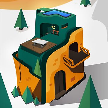 Artwork thumbnail, Cubist Villa Illustration by mike_hasarms