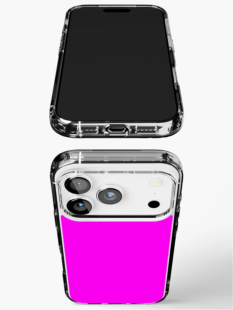 Thumbnail 3 of 5, iPhone Case, Solid Hot Pink designed and sold by rootzero.