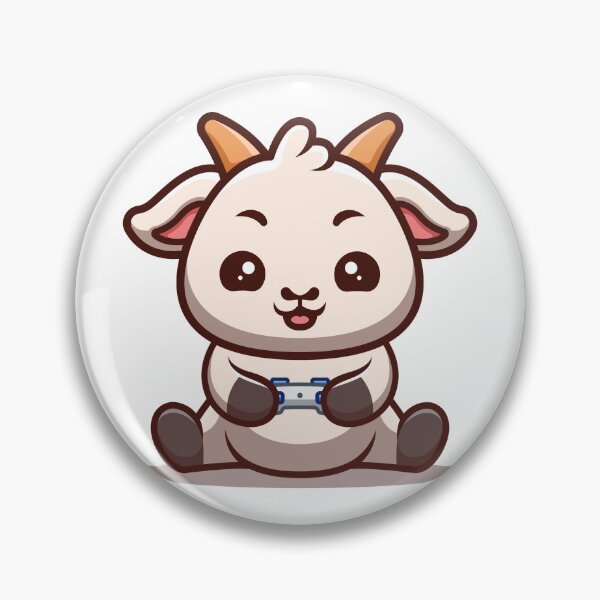 Item preview, Goat Sitting Gaming Cute Cartoon designed and sold by GumregaStudio.