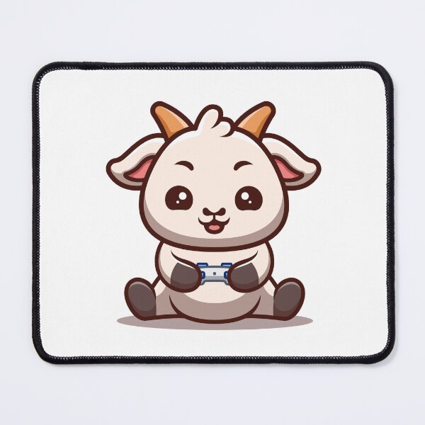 Item preview, Goat Sitting Gaming Cute Cartoon designed and sold by GumregaStudio.