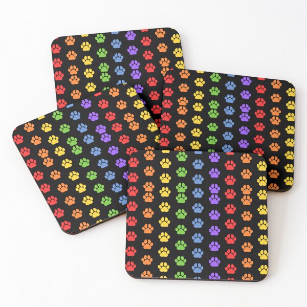 Item preview, Rainbow Paw Print Pattern designed and sold by Arianna Khalil.