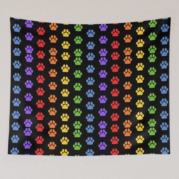 Item preview, Rainbow Paw Print Pattern designed and sold by Arianna Khalil.