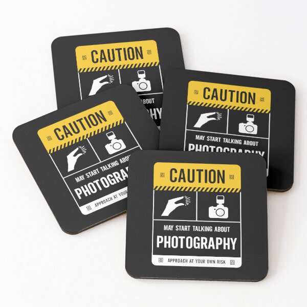 Item preview, Caution May Start Talking About Photography designed and sold by Uppercase Tees.