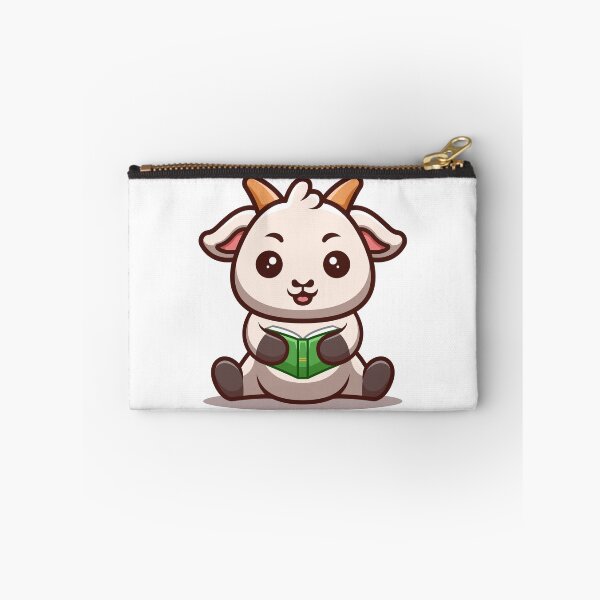 Item preview, Goat Sitting Reading Book Cute Cartoon designed and sold by GumregaStudio.