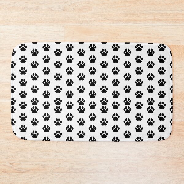 Item preview, Black Paw Print Pattern designed and sold by Arianna Khalil.