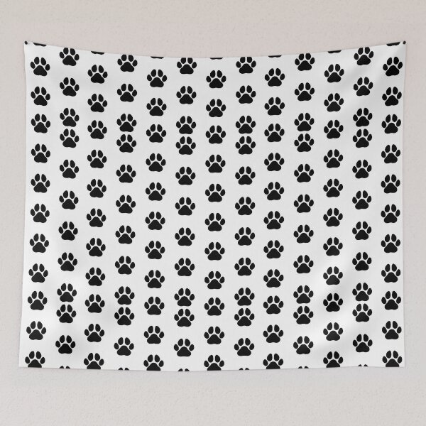 Item preview, Black Paw Print Pattern designed and sold by Arianna Khalil.