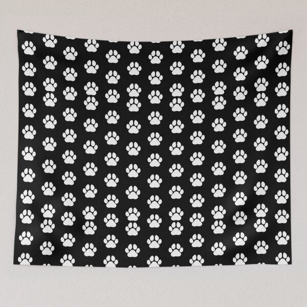 Item preview, White Paw Print Pattern designed and sold by Arianna Khalil.