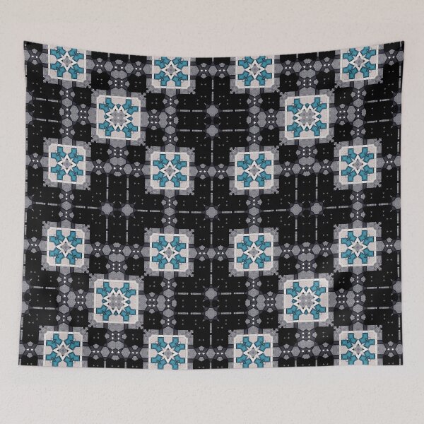 Item preview, Turquoise Tiles Mosaic Pattern  by Jenny Meehan 4 designed and sold by Jenny Meehan Art Prints and Patterns  .