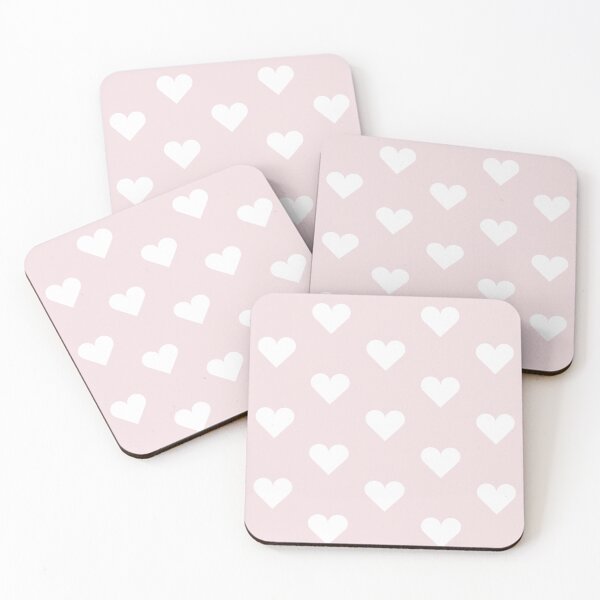 Item preview, Medium WHITE and PALE PINK LOVE HEARTS designed and sold by RachelMacht.