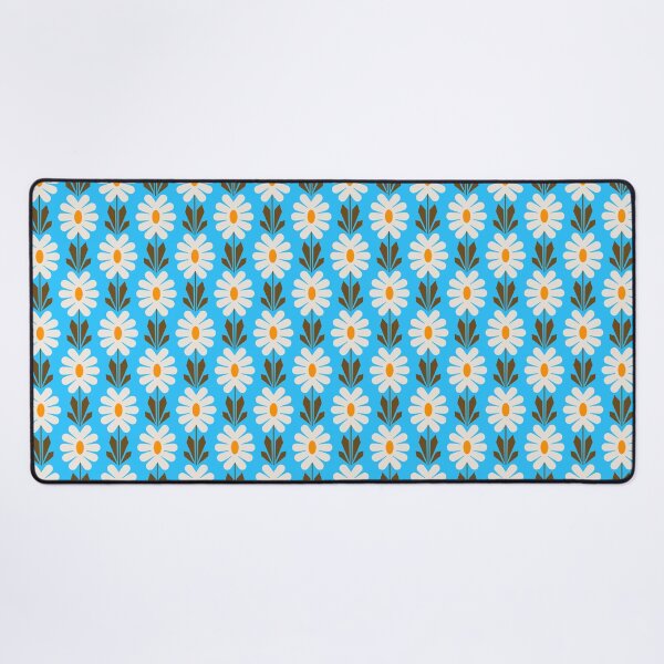 Item preview, 0961 - retro daisies, blue designed and sold by RouCouCou.