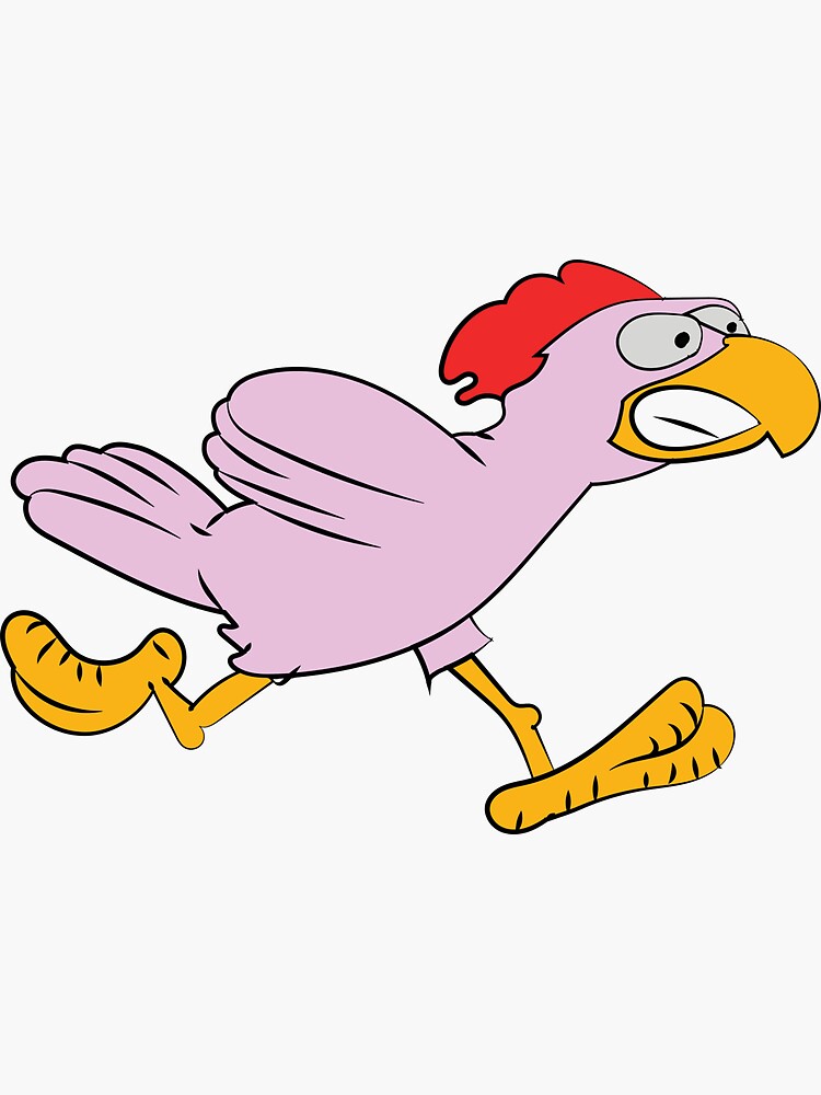 "Running Chicken Meme" Sticker for Sale by TheHugArt Redbubble