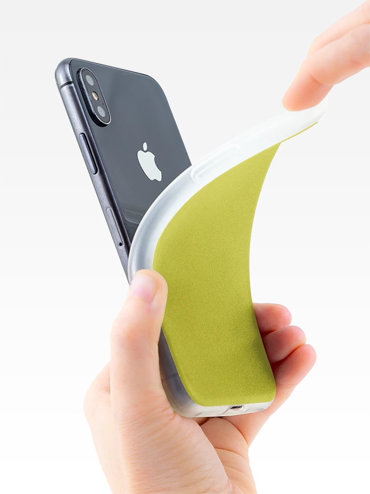 Thumbnail 4 of 5, iPhone Case, Solid Chartreuse designed and sold by rootzero.