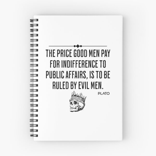 Item preview, The Price Good Men Pay For Indifference Is To Be Ruled By Evil Men - Plato Quote designed and sold by AlanPhotoArt.