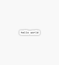 hello world Sticker