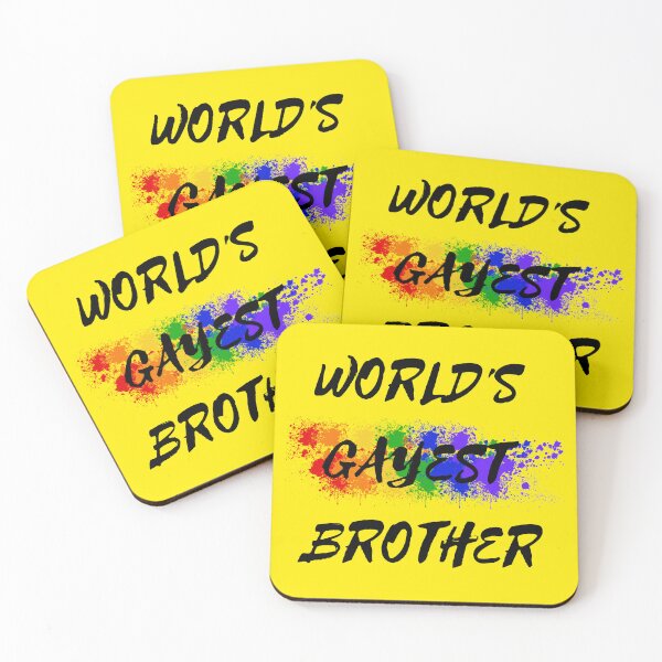 Artikelvorschau, Der schwulste Bruder der Welt Farbspritzer für Geschwister in Gelb entworfen und verkauft von LuckyKermit.