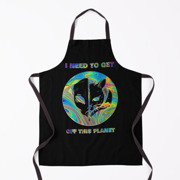 Item preview, I Need To Get Off This Planet Alien Psychedelic Cat designed and sold by TheWildFlix.