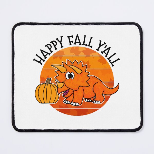 Item preview, Happy Fall Y'All Dinosaur Triceratops Pumpkin Autumn Thanksgiving designed and sold by doodlerob.