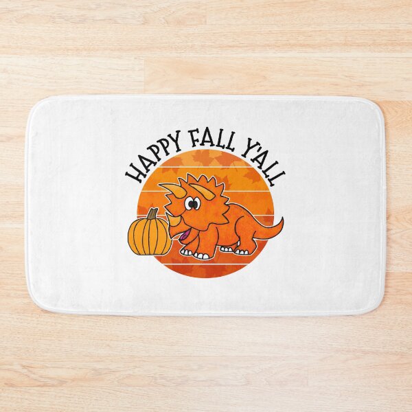 Item preview, Happy Fall Y'All Dinosaur Triceratops Pumpkin Autumn Thanksgiving designed and sold by doodlerob.