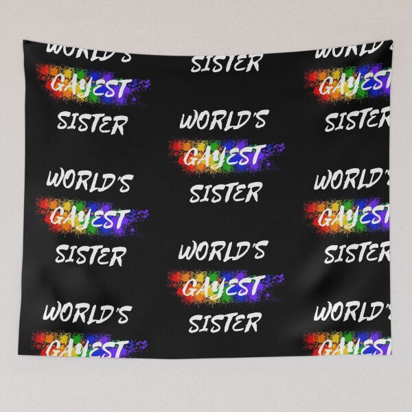 Item preview, World's Gayest Sister Color Splash For Siblings In Black designed and sold by LuckyKermit.