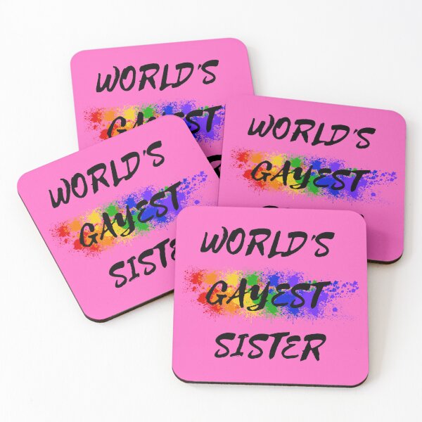 Item preview, World's Gayest Sister Color Splash For Siblings In Pink designed and sold by LuckyKermit.