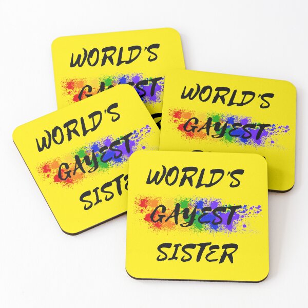 Item preview, World's Gayest Sister Color Splash For Siblings In Yellow designed and sold by LuckyKermit.