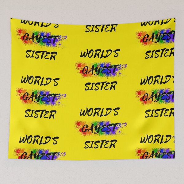 Item preview, World's Gayest Sister Color Splash For Siblings In Yellow designed and sold by LuckyKermit.