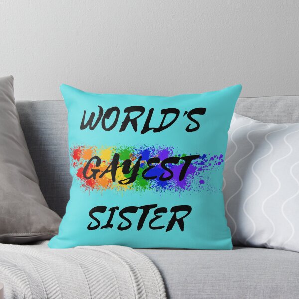 Item preview, World's Gayest Sister Color Splash For Siblings In Cyan designed and sold by LuckyKermit.