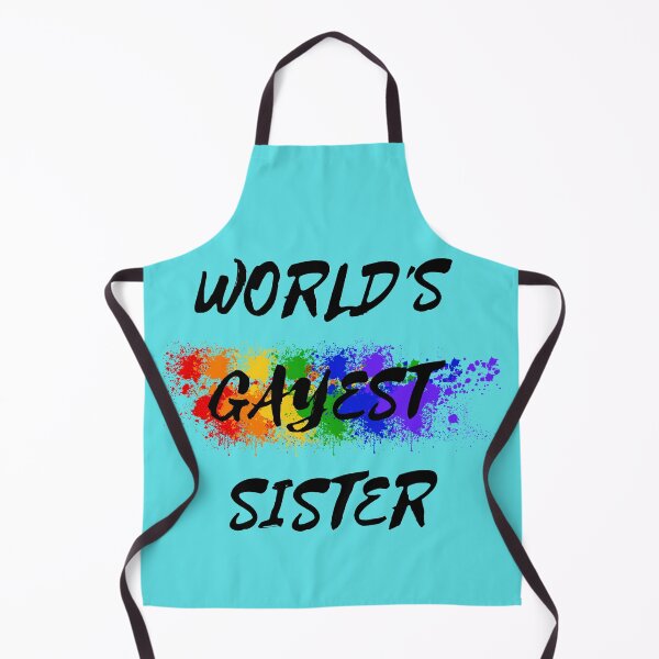 Item preview, World's Gayest Sister Color Splash For Siblings In Cyan designed and sold by LuckyKermit.
