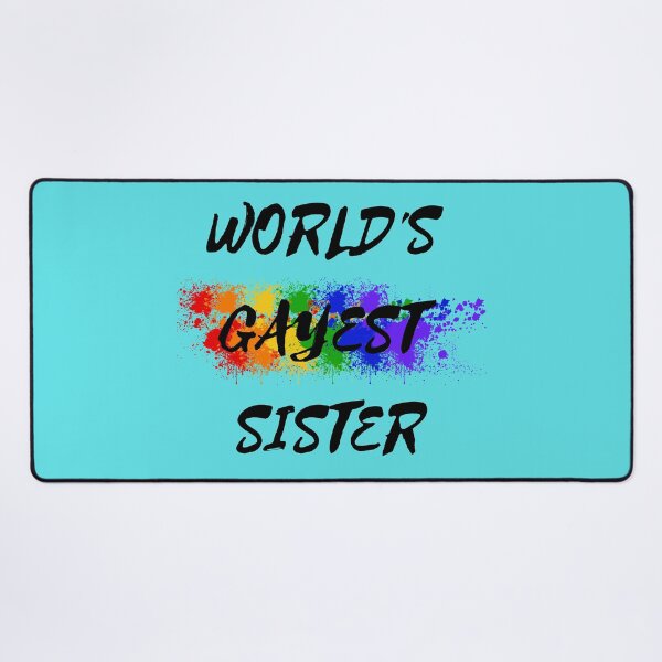 Item preview, World's Gayest Sister Color Splash For Siblings In Cyan designed and sold by LuckyKermit.