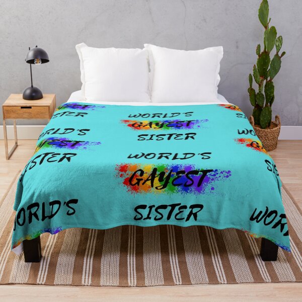 Item preview, World's Gayest Sister Color Splash For Siblings In Cyan designed and sold by LuckyKermit.