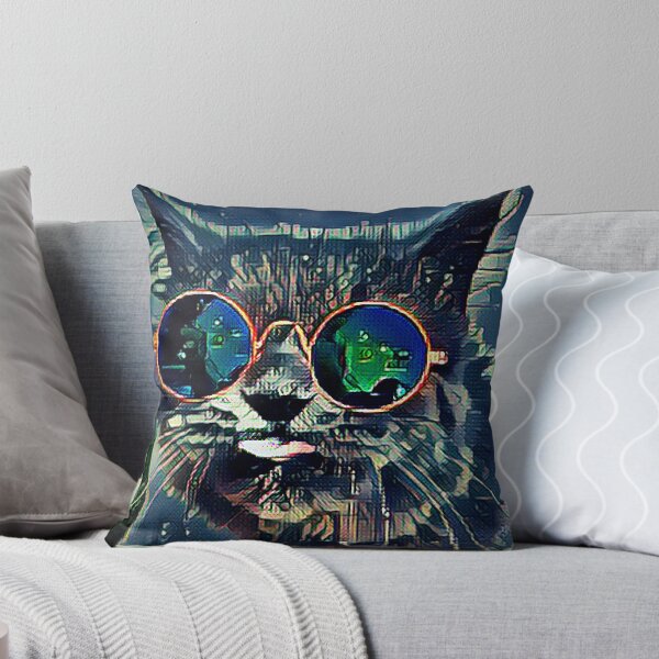 Aperçu de l'œuvre Chat mignon gris créée et vendue par CreativeMagi.