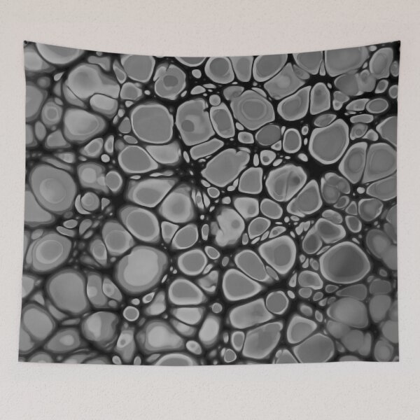 Item preview, Black and White Trippy Acrylic Cell Pour ProG designed and sold by cjpours.