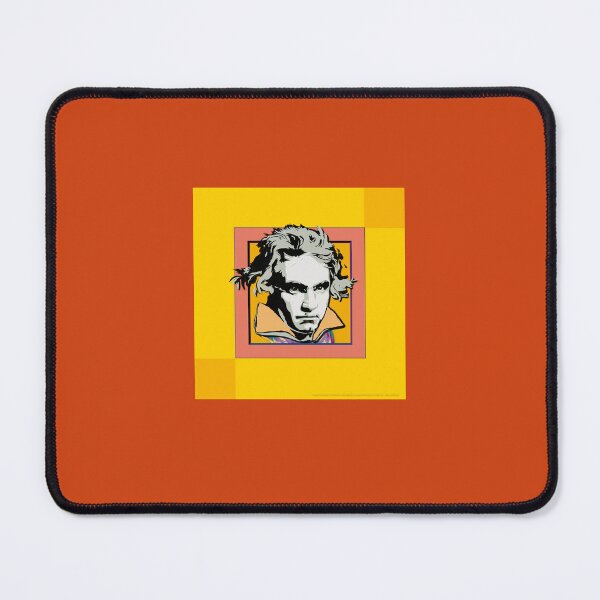 Item preview, Ludwig van Beethoven, framed portrait, with tie ©-edition. Beige / Orange / Yellow designed and sold by Brunhilde1001.
