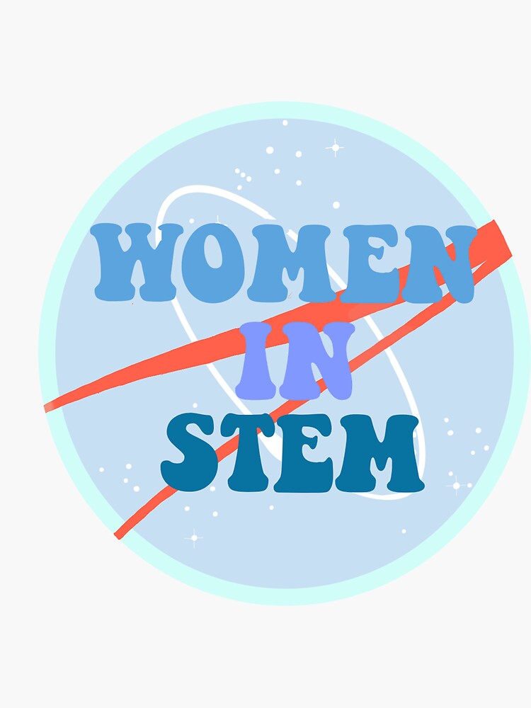 Thumbnail 3 of 3, Sticker, Women In Stem NASA Sticker Pastel Blue designed and sold by zaynubs1.