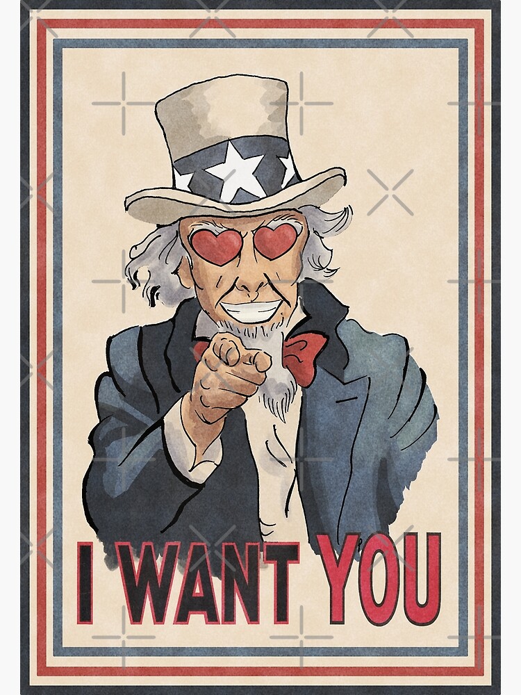 Uncle Sam Wants YOU Art Poster For Sale By VanillaMichael Redbubble Flat,750x,075,f Pad,750x1000,f8f8f8