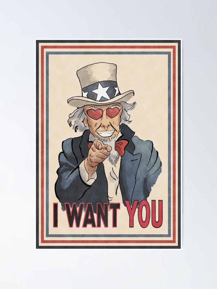 Uncle Sam Wants You Art Poster For Sale By Vanillamichael Redbubble