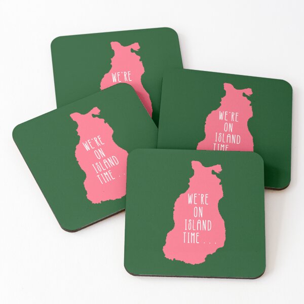 Item preview, Beaver Island time, Beaver Island, Beaver Island green, emerald isle, Beaver Gifts - We're on island time in pink designed and sold by smooshfaceutd.