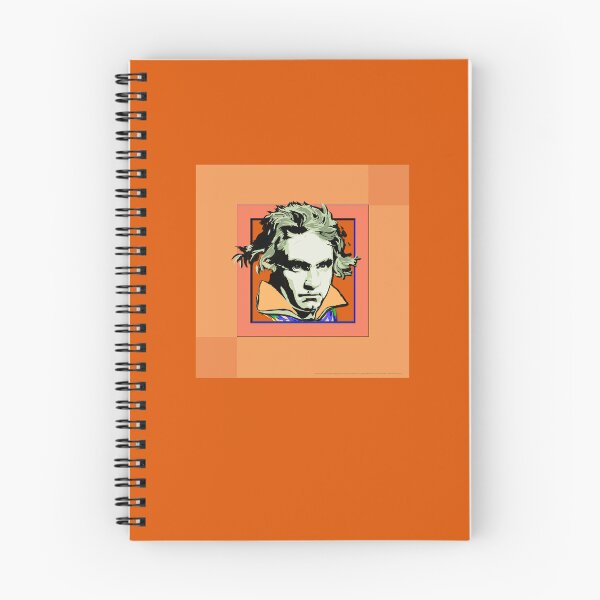 Item preview, Ludwig van Beethoven, framed portrait, with tie ©-edition. Lime / Orange designed and sold by Brunhilde1001.