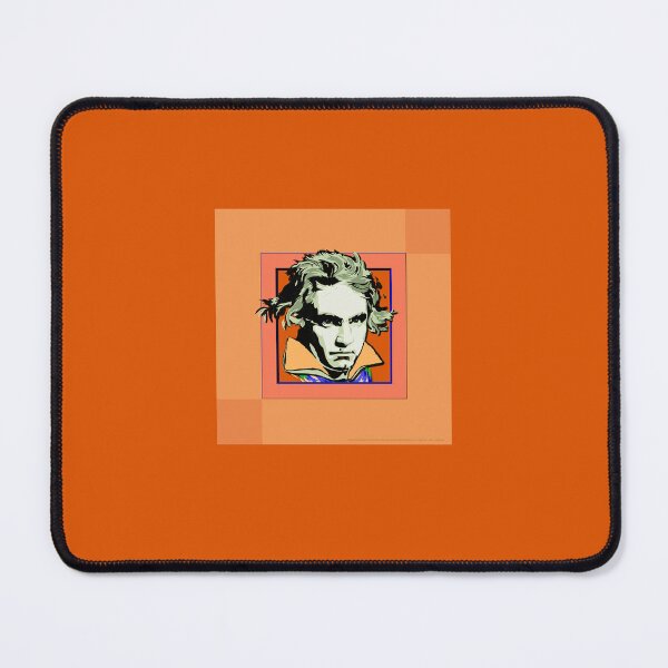 Item preview, Ludwig van Beethoven, framed portrait, with tie ©-edition. Lime / Orange designed and sold by Brunhilde1001.