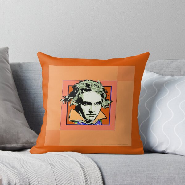 Item preview, Ludwig van Beethoven, framed portrait, with tie ©-edition. Lime / Orange designed and sold by Brunhilde1001.