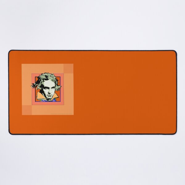 Item preview, Ludwig van Beethoven, framed portrait, with tie ©-edition. Lime / Orange designed and sold by Brunhilde1001.