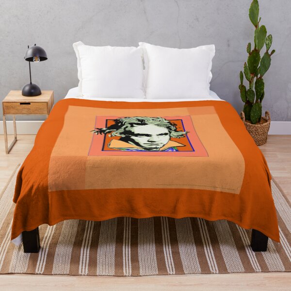 Item preview, Ludwig van Beethoven, framed portrait, with tie ©-edition. Lime / Orange designed and sold by Brunhilde1001.