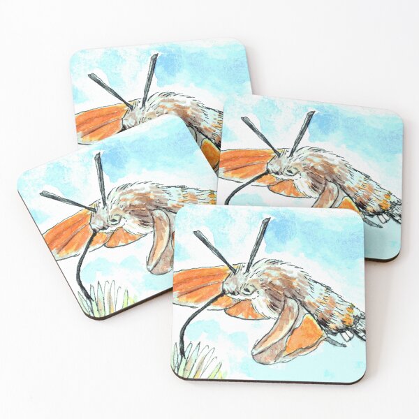Item preview, Hummingbird Hawk Moth painting designed and sold by Art by Kirsten Sneath.