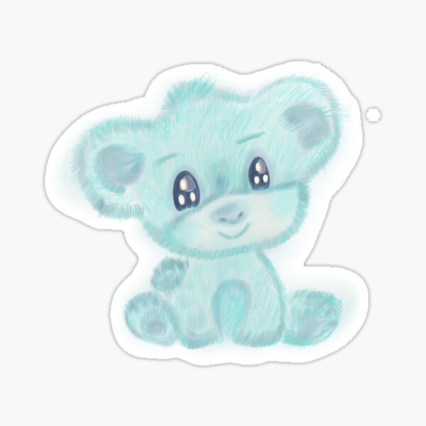 Vista previa del artículo con la obra «osito bebe tierno y azul», diseñado y vendido por Gloria Rivas.