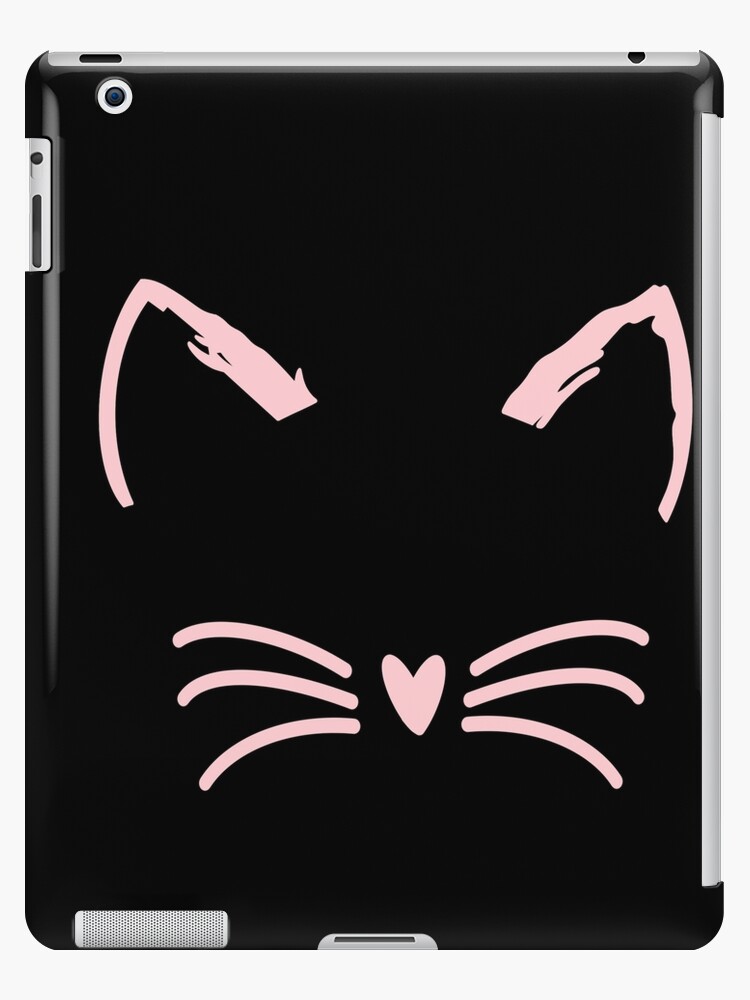 Funda y vinilo para iPad for Sale con la obra Gato svg cara de